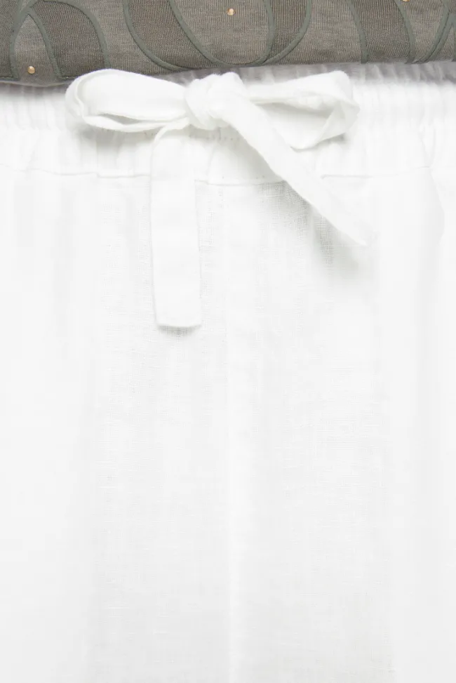 Damen CAMP DAVID & SOCCX Klassische Leinenhose mit Elastikbund