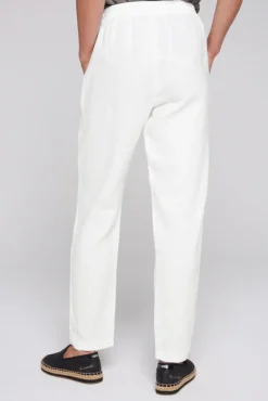 Damen CAMP DAVID & SOCCX Klassische Leinenhose mit Elastikbund