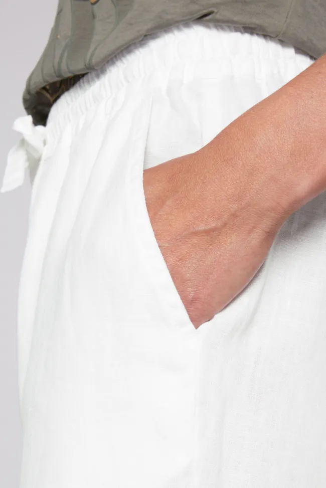 Damen CAMP DAVID & SOCCX Klassische Leinenhose mit Elastikbund