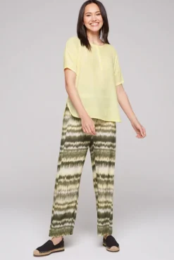 Damen CAMP DAVID & SOCCX Kurzarmbluse mit Crèpe-Struktur faded yellow