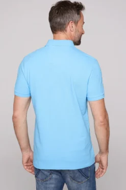 Herren CAMP DAVID & SOCCX Kurzarmpolo aus Pikee mit Label Print | S