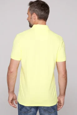 Herren CAMP DAVID & SOCCX Kurzarmpolo aus Pikee mit Label Print