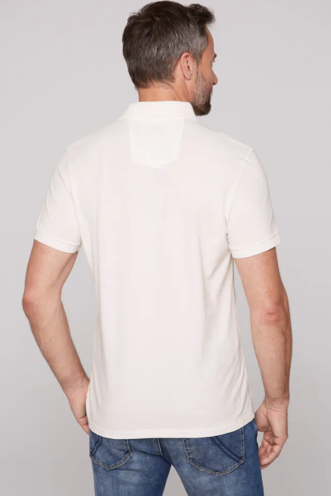Herren CAMP DAVID & SOCCX Kurzarmpolo aus Pikee mit Label Print