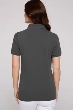 Damen CAMP DAVID & SOCCX Kurzarmpolo aus Pikee mit Logo Print