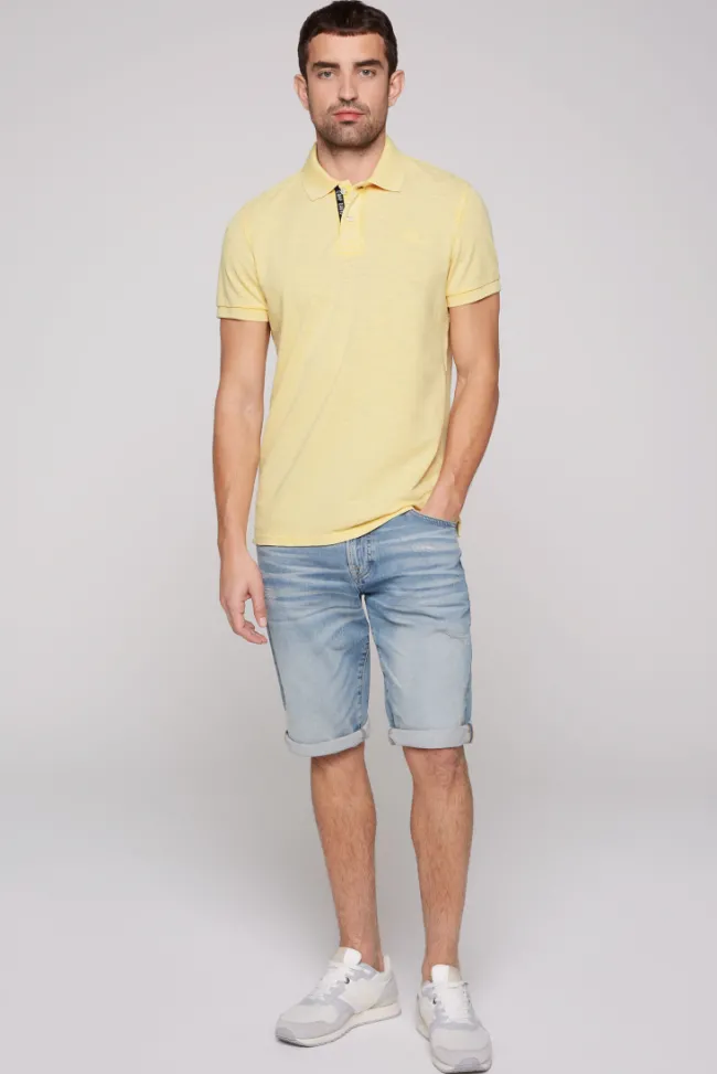 Herren CAMP DAVID & SOCCX Kurzarmpolo aus Pikee mit Logostick