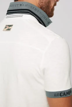 Herren CAMP DAVID & SOCCX Kurzarmpolo mit Flockprint und Tapes