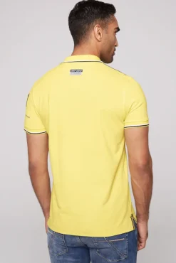 Herren CAMP DAVID & SOCCX Kurzarmpolo Pikee mit Logo Artworks light lime