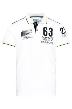 Herren CAMP DAVID & SOCCX Kurzarmpolo Pikee mit Logo Artworks