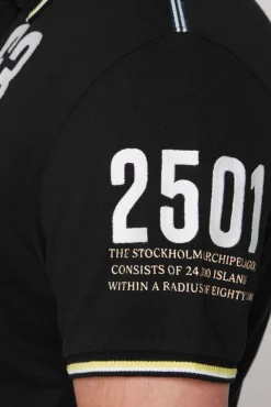 Herren CAMP DAVID & SOCCX Kurzarmpolo Pikee mit Logo Artworks
