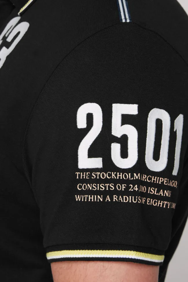 Herren CAMP DAVID & SOCCX Kurzarmpolo Pikee mit Logo Artworks