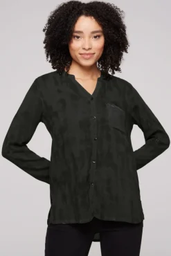 Damen CAMP DAVID & SOCCX Langarmbluse mit All Over Print