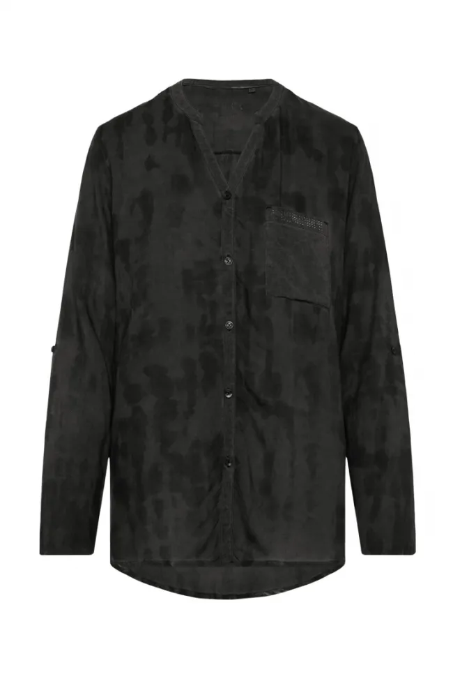 Damen CAMP DAVID & SOCCX Langarmbluse mit All Over Print