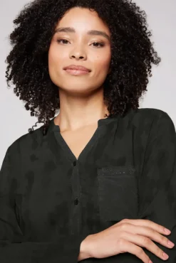 Damen CAMP DAVID & SOCCX Langarmbluse mit All Over Print