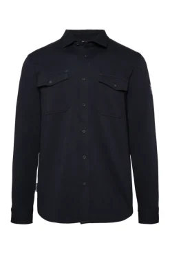 Herren CAMP DAVID & SOCCX Langarmhemd mit Klappentaschen blue navy