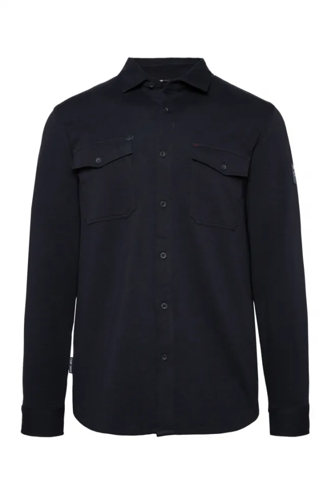 Herren CAMP DAVID & SOCCX Langarmhemd mit Klappentaschen blue navy