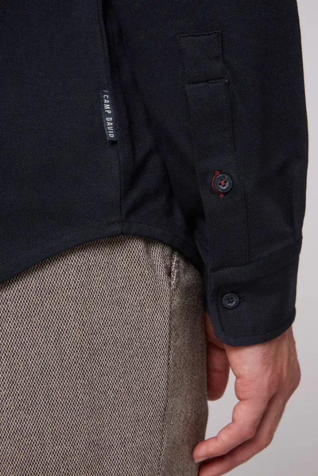 Herren CAMP DAVID & SOCCX Langarmhemd mit Klappentaschen blue navy
