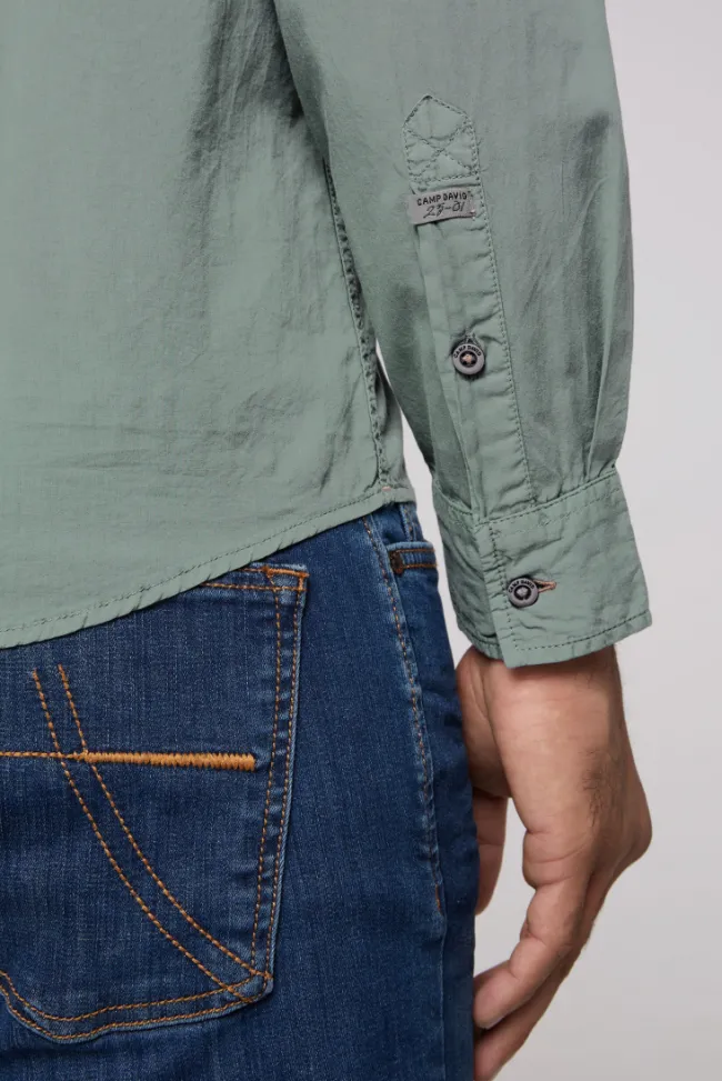 Herren CAMP DAVID & SOCCX Langarmhemd mit Logo-Stickereien