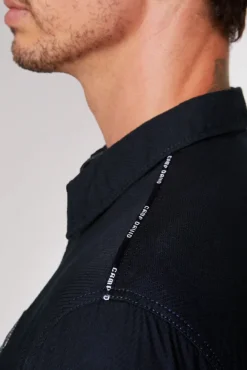 Herren CAMP DAVID & SOCCX Langarmhemd mit Strukturstreifen blue navy