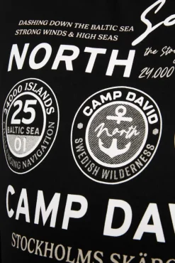 Herren CAMP DAVID & SOCCX Langarmshirt mit Kapuze und Print