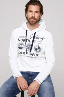 Herren CAMP DAVID & SOCCX Langarmshirt mit Kapuze und Print