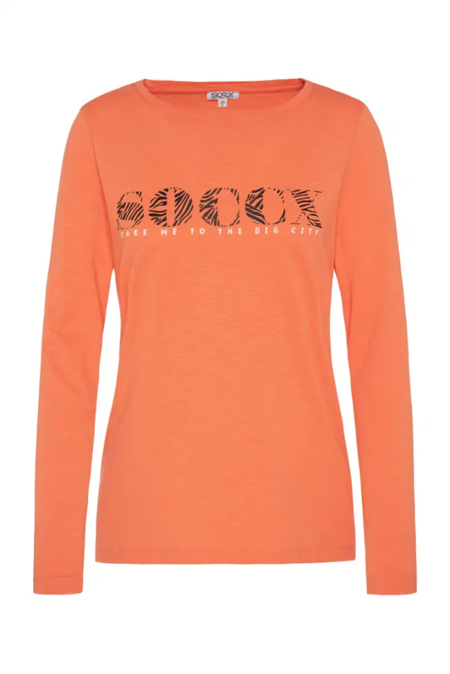 Damen CAMP DAVID & SOCCX Langarmshirt mit Logo Print happy lobster