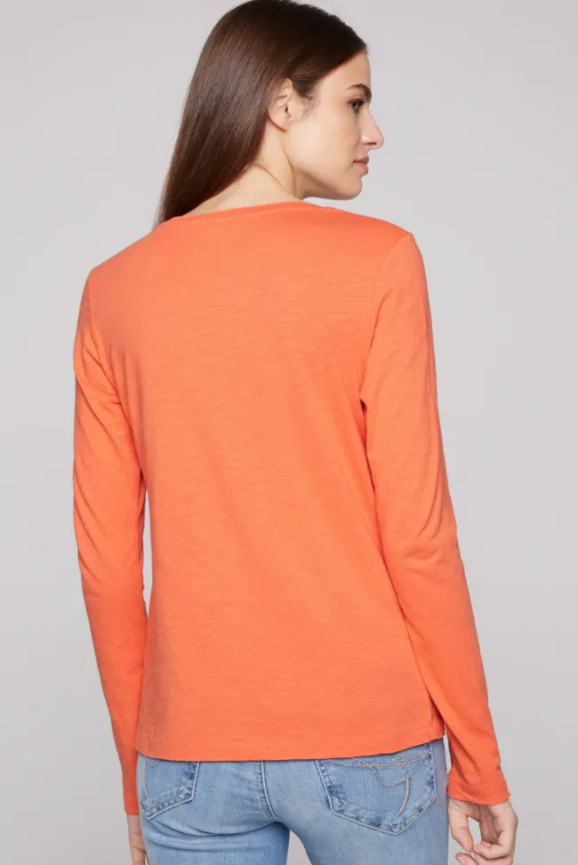 Damen CAMP DAVID & SOCCX Langarmshirt mit Logo Print happy lobster