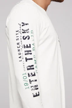 Herren CAMP DAVID & SOCCX Langarmshirt mit Twill-Patches und Artworks