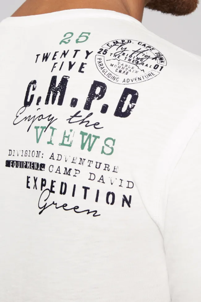 Herren CAMP DAVID & SOCCX Langarmshirt mit Twill-Patches und Artworks