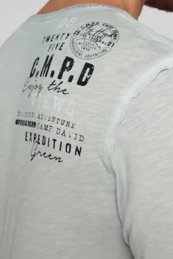 Herren CAMP DAVID & SOCCX Langarmshirt mit Twill-Patches und Artworks