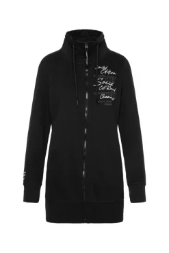 Damen CAMP DAVID & SOCCX Lange Sweatjacke mit hohem Kragen