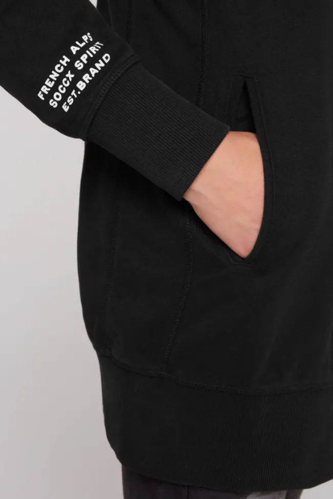 Damen CAMP DAVID & SOCCX Lange Sweatjacke mit hohem Kragen