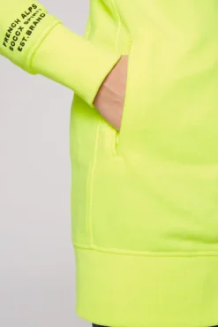 Damen CAMP DAVID & SOCCX Lange Sweatjacke mit hohem Kragen yellow lime