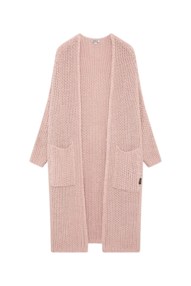 Damen CAMP DAVID & SOCCX Langer Cardigan mit Perlmuster rose blush