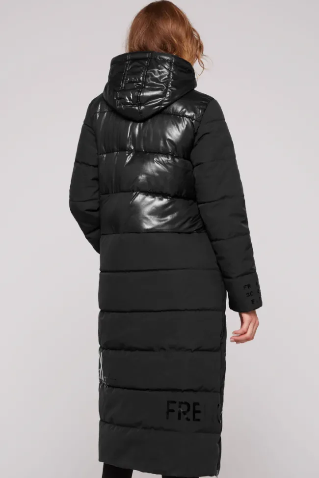 Damen CAMP DAVID & SOCCX Langer Steppmantel im Materialmix