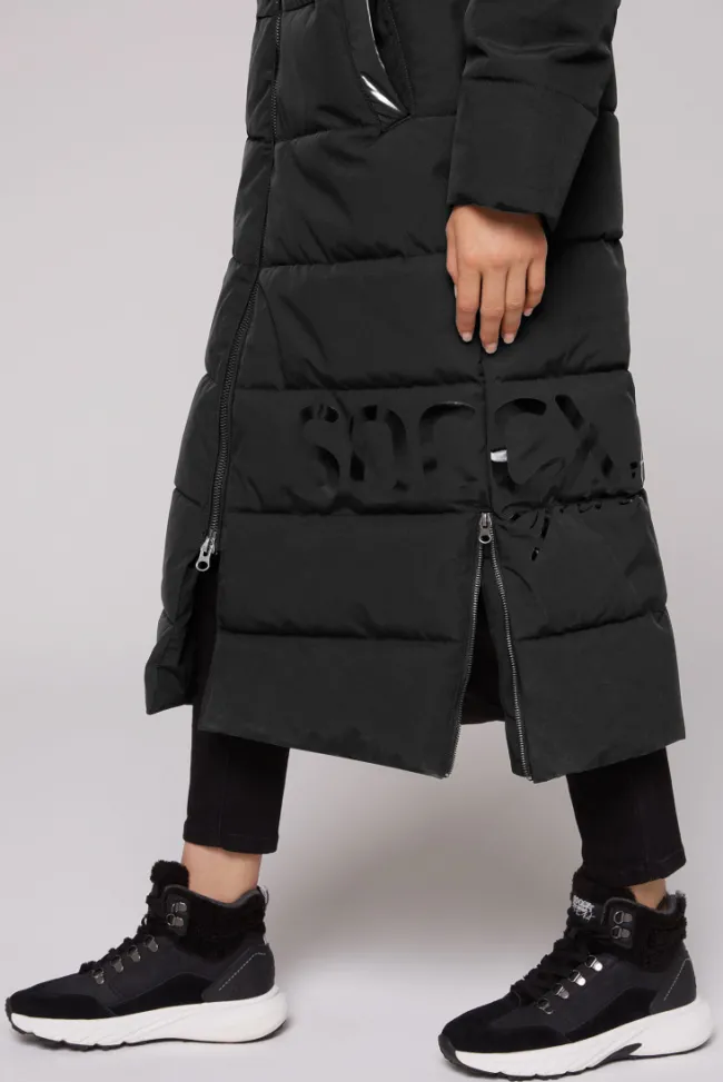 Damen CAMP DAVID & SOCCX Langer Steppmantel im Materialmix