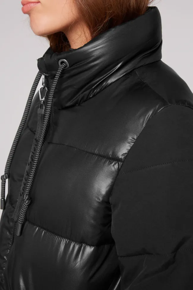 Damen CAMP DAVID & SOCCX Langer Steppmantel im Materialmix