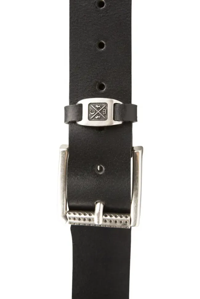 Herren CAMP DAVID & SOCCX Ledergürtel im Used Look