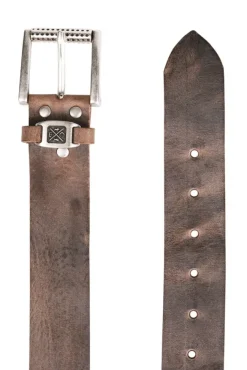 Herren CAMP DAVID & SOCCX Ledergürtel im Used Look