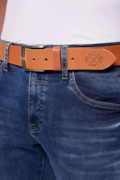Herren CAMP DAVID & SOCCX Ledergürtel mit matter Dornschließe