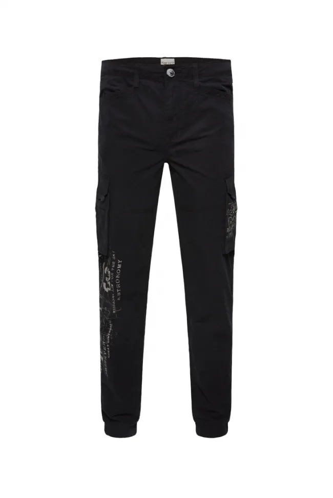 Herren CAMP DAVID & SOCCX Leichte Cargohose mit Label Prints