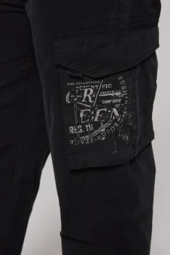 Herren CAMP DAVID & SOCCX Leichte Cargohose mit Label Prints