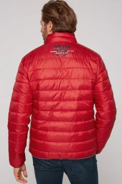 Herren CAMP DAVID & SOCCX Leichte Steppjacke mit Logo Prints und Tapes royal red