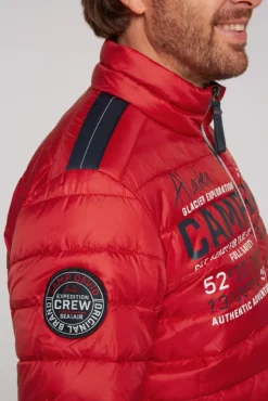 Herren CAMP DAVID & SOCCX Leichte Steppjacke mit Logo Prints und Tapes royal red