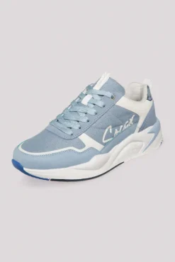 Damen CAMP DAVID & SOCCX Leichter Sneaker mit Glitter-Design cool blue