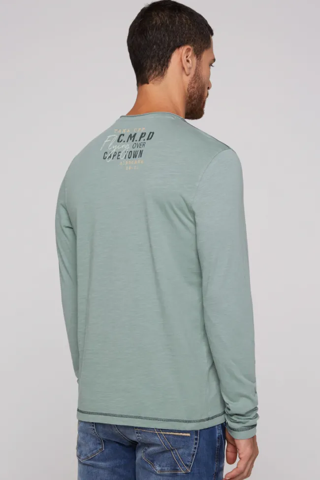 Herren CAMP DAVID & SOCCX Longsleeve mit Flockprint