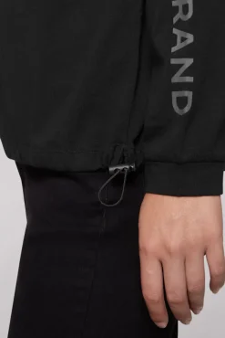 Damen CAMP DAVID & SOCCX Longsleeve mit Logo Prints und verstellbaren Elastiksaum