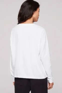Damen CAMP DAVID & SOCCX Longsleeve mit Logo Prints und verstellbaren Elastiksaum