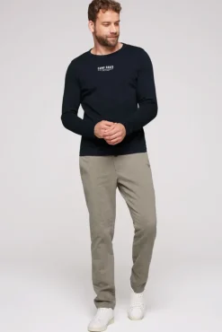 Herren CAMP DAVID & SOCCX Longsleeve mit Logo Print blue navy