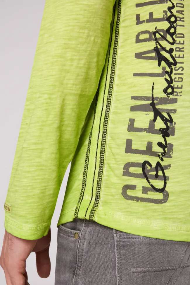 Herren CAMP DAVID & SOCCX Longsleeve mit Tapes und Logo-Applikationen poison ivy