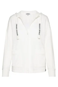 Damen CAMP DAVID & SOCCX Offener Kurz-Cardigan mit Kapuze